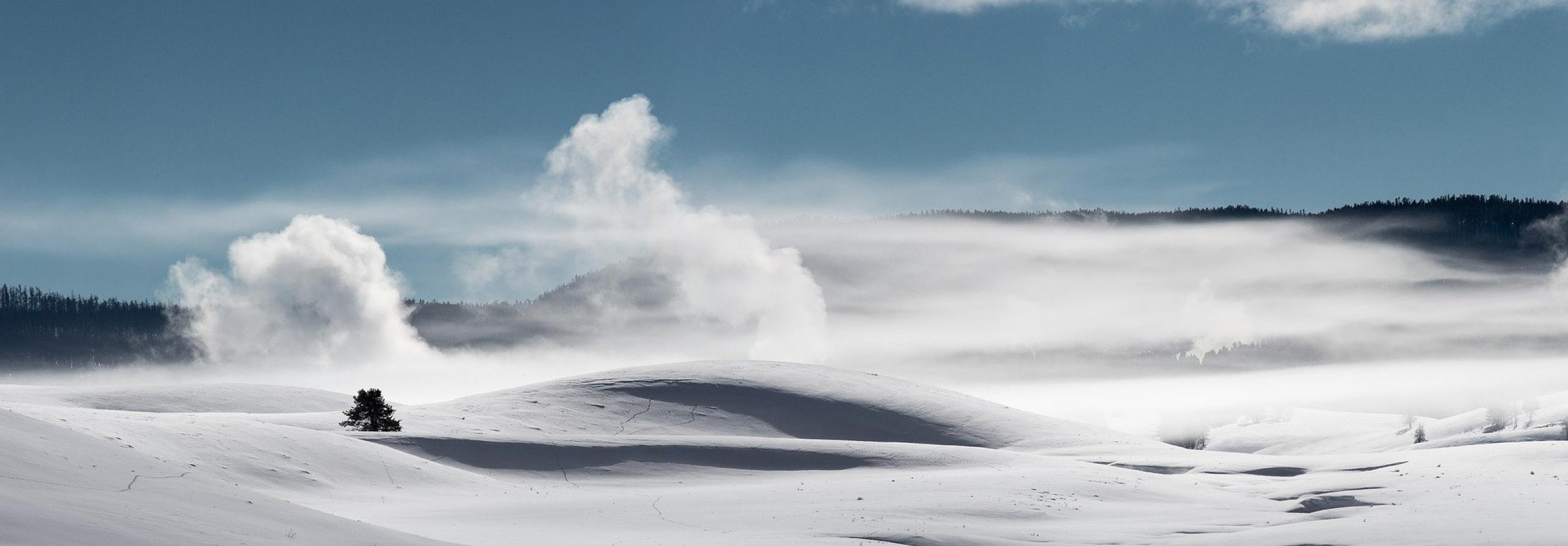 USA - Escursionismo d'inverno nello Yellowstone