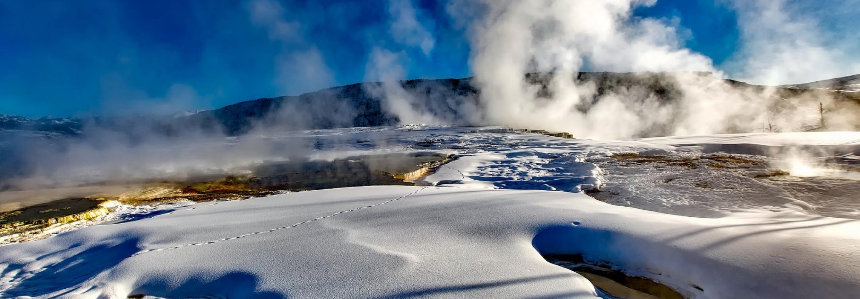 USA - Escursionismo d'inverno nello Yellowstone