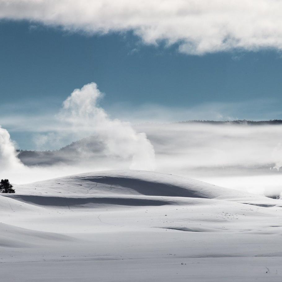 USA - Escursionismo d'inverno nello Yellowstone